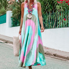 Load image into Gallery viewer, Tie-Dye Printed Sleeveless Maxi Dress