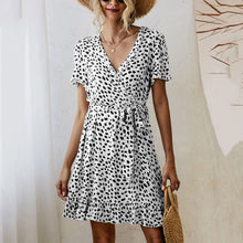Load image into Gallery viewer, V-Neck Ruffle Print Dress
