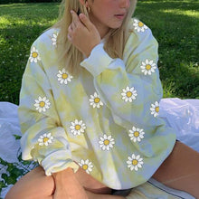 Load image into Gallery viewer, Cute Flower Printed Loose Fit Sweatshirt