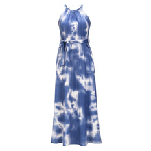 Load image into Gallery viewer, Tie-Dye Printed A-Line Sleeveless Maxi Dress