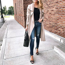 Load image into Gallery viewer, Long Lace Up Woolen Cardigan