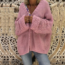 Load image into Gallery viewer, Solid Color Knitted Sweater Cardigan