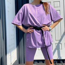 Load image into Gallery viewer, Pure Color Home Casual Suit With Belt Set