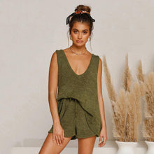 Load image into Gallery viewer, V-neck Vest Tether Loungewear Set