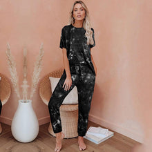 Load image into Gallery viewer, Tie-dye Drawstring Casual Look Set