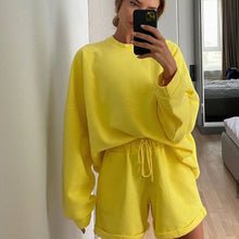 Load image into Gallery viewer, Casual Long-sleeved Shorts Suit Set