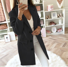 Load image into Gallery viewer, Fashion Lapel Long Sleeve Woolen Coat
