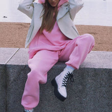 Load image into Gallery viewer, Hooded Sports Casual Sweatshirt Set (Sweatshirt+Pants)