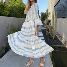 Load image into Gallery viewer, Irregular Stripe Print Maxi Dress