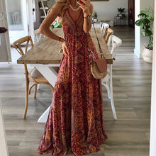Load image into Gallery viewer, Sexy Bohemia Style Printed Maxi Dress