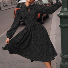 Load image into Gallery viewer, Long Sleeve Polka Dot Dress