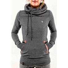 Load image into Gallery viewer, Long Sleeve Pocket Embroidered Hooded Sweatshirt