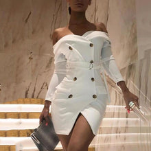 Load image into Gallery viewer, White Elegant Sexy Bodycon Dress