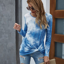Load image into Gallery viewer, Tie-dye Gradient Kink Long-sleeved Top