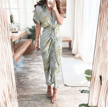 Load image into Gallery viewer, Fashion Printed V-Neck Maxi Dress