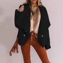 Load image into Gallery viewer, Warm Solid Color Lapel Long Sleeve Thick Coat