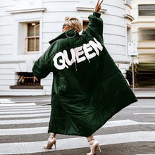 Load image into Gallery viewer, Fashion "QUEEN" Printed Long Coat