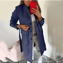 Load image into Gallery viewer, Autumn And Winter Slim Woolen Coat