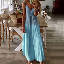 Load image into Gallery viewer, V-Neck Gradient Sling Dress