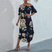 Load image into Gallery viewer, One-Shoulder Floarl Printed Dress