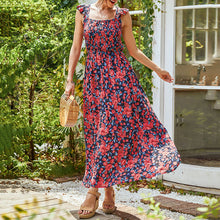 Load image into Gallery viewer, Floarl Printed Sleeveless Suspender Dress