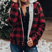 Load image into Gallery viewer, Short Plaid Cotton Jacket Coat