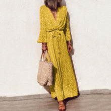 Load image into Gallery viewer, V-Neck Printed Casual Maxi Dress