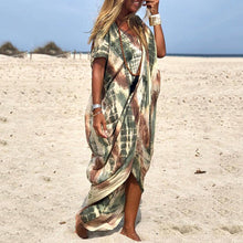 Load image into Gallery viewer, Casual Tie-Dye Short-Sleeved Loose Maxi Dress