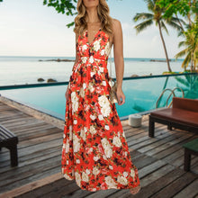 Load image into Gallery viewer, Floral Sling Vacation Maxi Dress