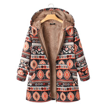 Load image into Gallery viewer, Ethnic Print Hooded Coat