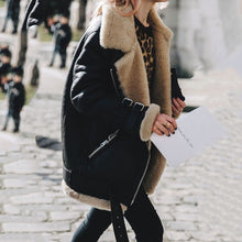 Load image into Gallery viewer, Lapel Lamb Wool Coat