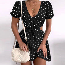 Load image into Gallery viewer, V-Neck Polka Dot Print Dress