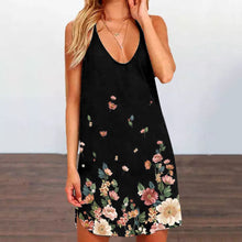 Load image into Gallery viewer, Sexy Printed Hollow Halterneck Mini Dress
