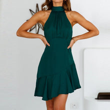 Load image into Gallery viewer, Elegant Halter High Waist Mini Dress