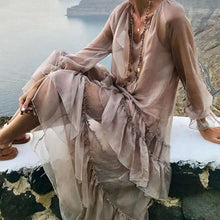 Load image into Gallery viewer, Soft V-Neck Loose Fit Casual Maxi Dress