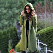 Load image into Gallery viewer, Knitted Hooded Jacket Coat