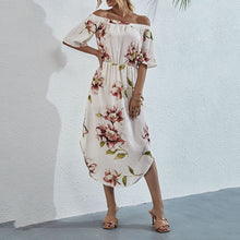 Load image into Gallery viewer, One-Shoulder Floarl Printed Dress