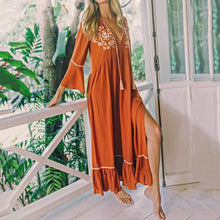 Load image into Gallery viewer, Bohemia Style Tassel Vacation Maxi Dress