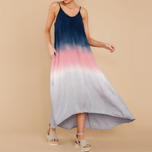 Load image into Gallery viewer, Gradient Color Sling Maxi Dress