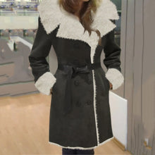 Load image into Gallery viewer, Long Sleeve Lapel Long Plush Coat