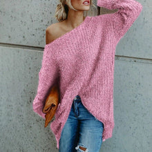 Load image into Gallery viewer, One Shoulder Long Sleeves Loose Sweater