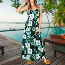 Load image into Gallery viewer, Sling Vacation Floarl Printed Maxi Dress