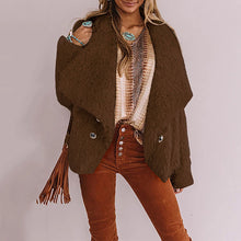 Load image into Gallery viewer, Warm Solid Color Lapel Long Sleeve Thick Coat