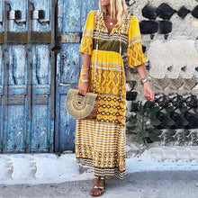Load image into Gallery viewer, Boho Loose Printed Maxi Dress