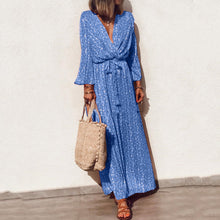 Load image into Gallery viewer, V-Neck Printed Casual Maxi Dress