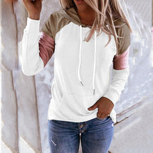 Load image into Gallery viewer, Stitching Color Hooded Sweatshirt