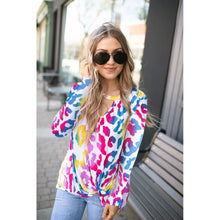 Load image into Gallery viewer, V-neck hollow long sleeve T-shirt
