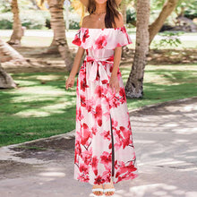 Load image into Gallery viewer, One-Shoulder Floral Bohemian Dress