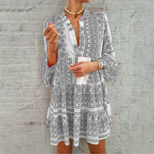 Load image into Gallery viewer, V-Neck Print Dress