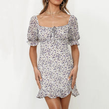 Load image into Gallery viewer, Sexy Square Neck Floarl Print Dress